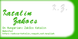 katalin zakocs business card
